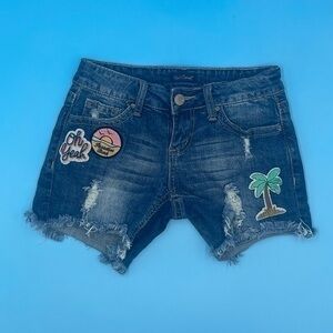 Embroidered VTG Red Camel Jean Shorts